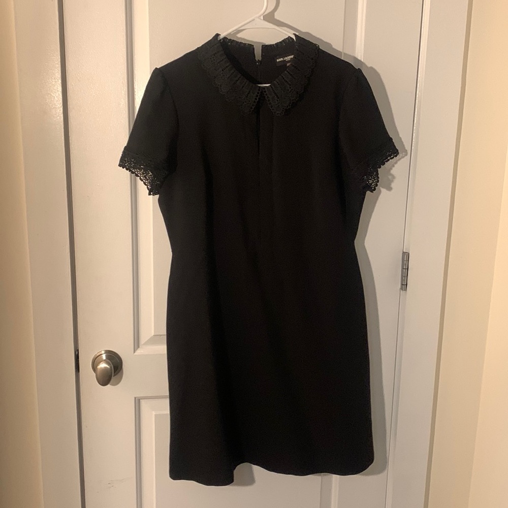 Beautiful Karl Lager feels mini dress. Perfect for the office or any occasion.